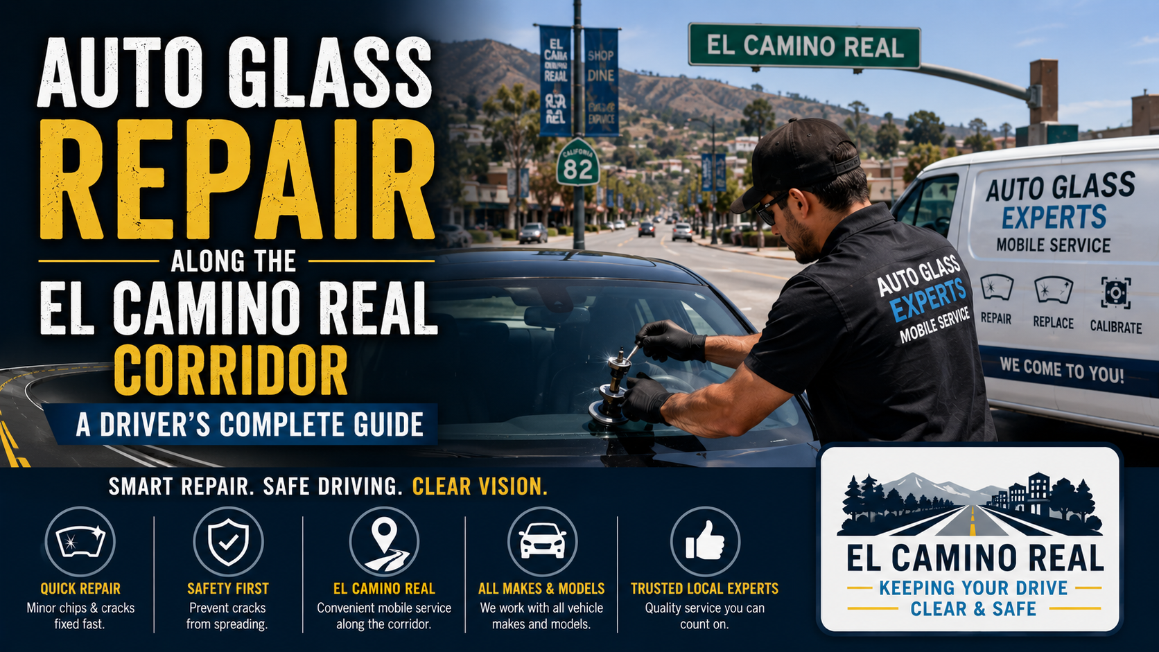 Auto Glass Repair Along the El Camino Real Corridor: A Driver's Complete Guide